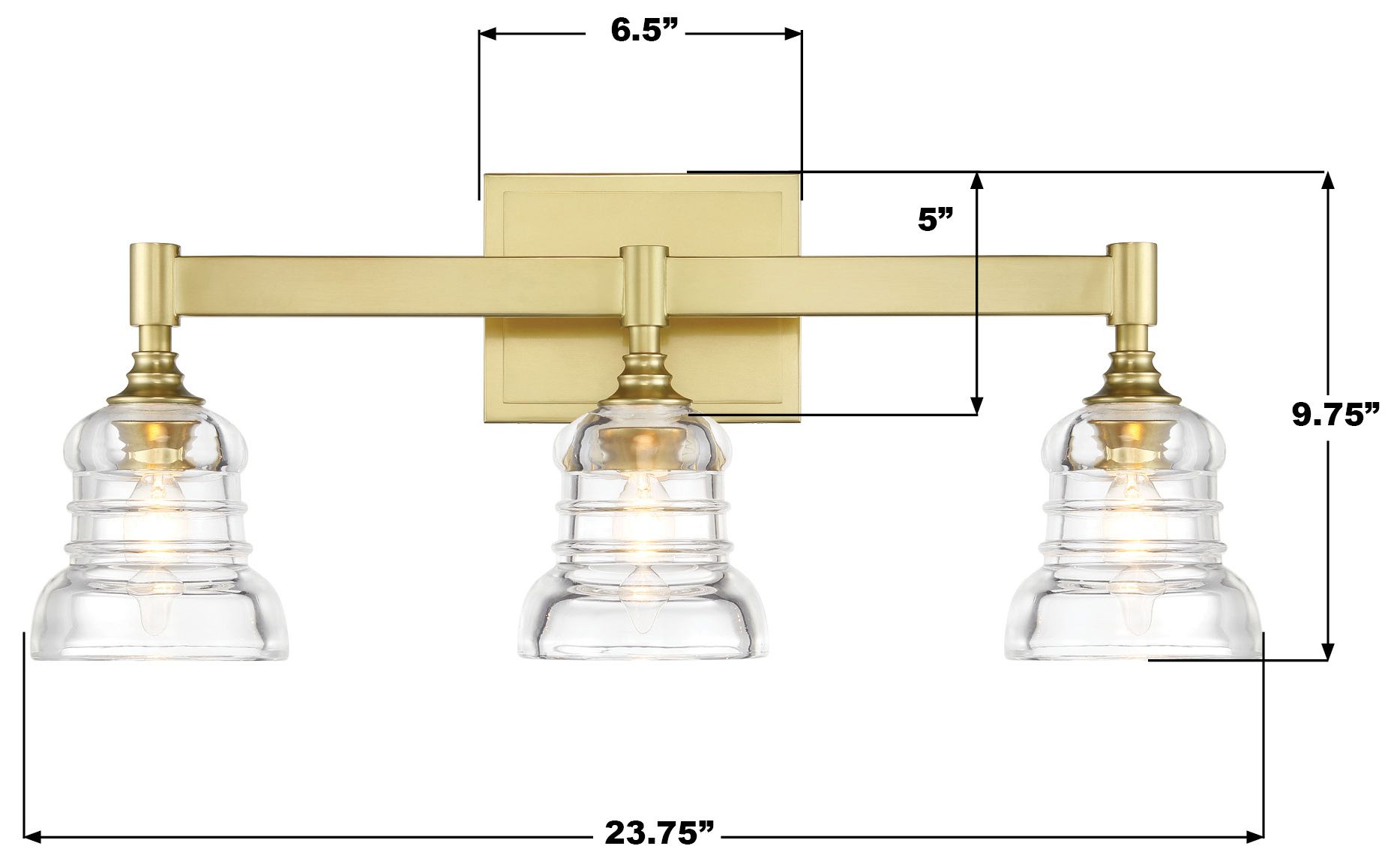 Image 7 Crystorama Gregory 23.75'' Aged Brass Bathroom Vanity more views