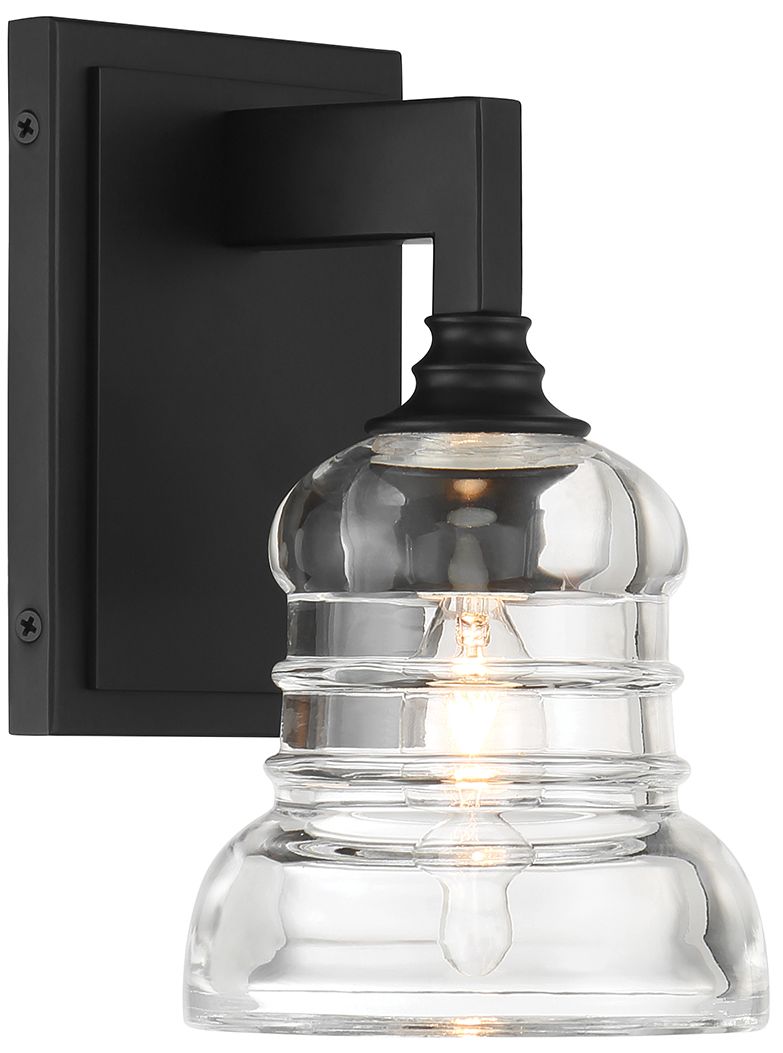 Image 2 Crystorama Gregory 5'' Matte Black Sconce