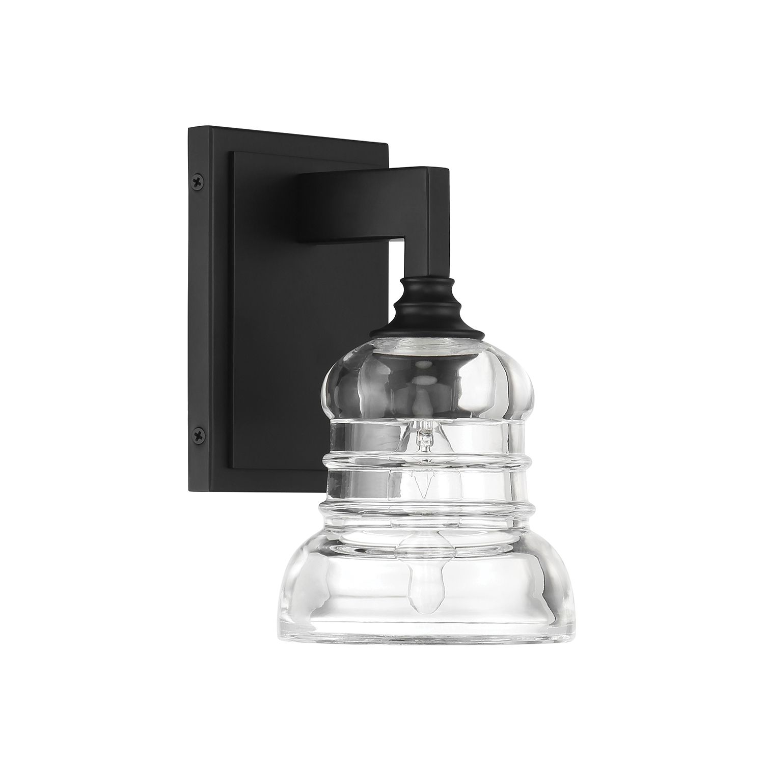 Image 3 Crystorama Gregory 5'' Matte Black Sconce more views