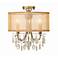 Crystorama Hampton 14"W Antique Brass 3-Light Ceiling Light