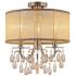 Crystorama Hampton Collection Brass 14" Wide Ceiling Light