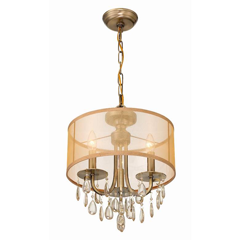 Image 4 Crystorama Hampton Collection Brass 14" Wide Ceiling Light more views
