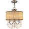 Crystorama Hampton Collection Brass 14" Wide Mini Chandelier