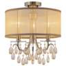 Crystorama Hampton Collection Brass 14" Wide Ceiling Light