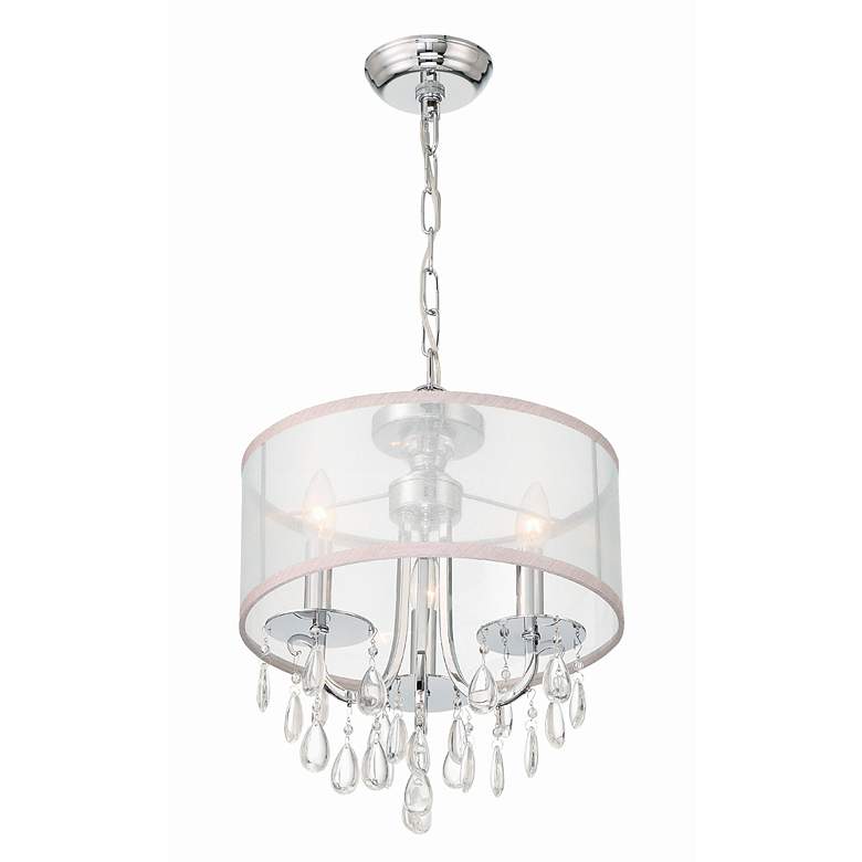 Image 5 Crystorama Hampton Polished Chrome 14 inch Wide Mini Chandelier more views