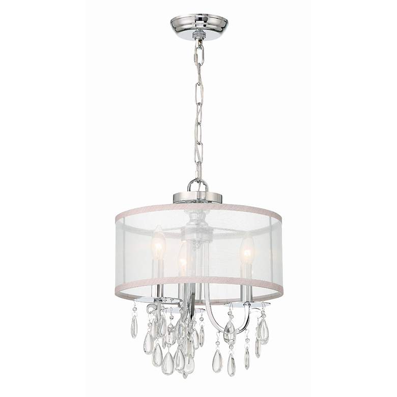 Image 6 Crystorama Hampton Polished Chrome 14 inch Wide Mini Chandelier more views