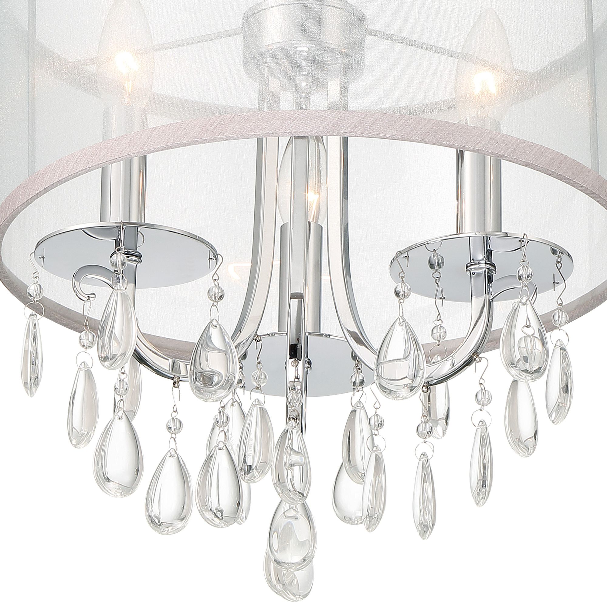 Crystorama Hampton Polished Chrome 14" Wide Mini Chandelier in scene