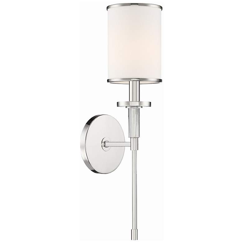 Image 1 Crystorama Hatfield 18 1/2" High Polished Nickel Wall Sconce