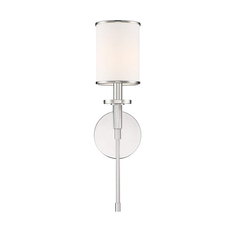 Image 2 Crystorama Hatfield 18 1/2" High Polished Nickel Wall Sconce more views