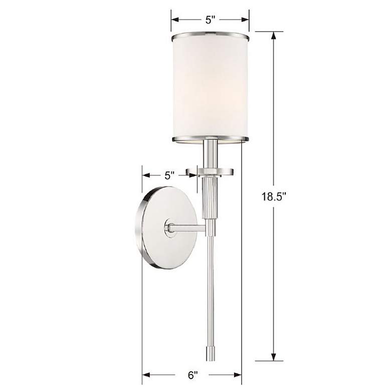 Image 7 Crystorama Hatfield 18 1/2" High Polished Nickel Wall Sconce more views