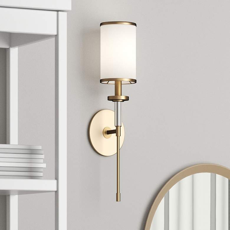Image 1 Crystorama Hatfield 18 1/2" High Vibrant Gold Wall Sconce