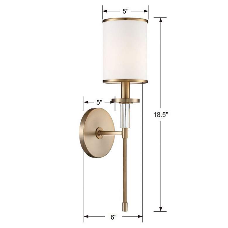 Image 5 Crystorama Hatfield 18 1/2" High Vibrant Gold Wall Sconce more views