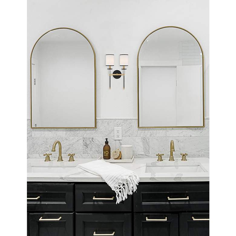 Image 6 Crystorama Hatfield 18 1/2"H Black Gold 2-Light Wall Sconce more views