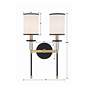 7_Crystorama Hatfield 18 1/2"H Black Gold 2-Light Wall Sconce more views