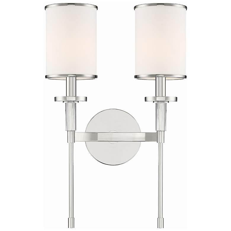 Image 1 Crystorama Hatfield 18 1/2 inchH Polished Nickel 2-Light Sconce