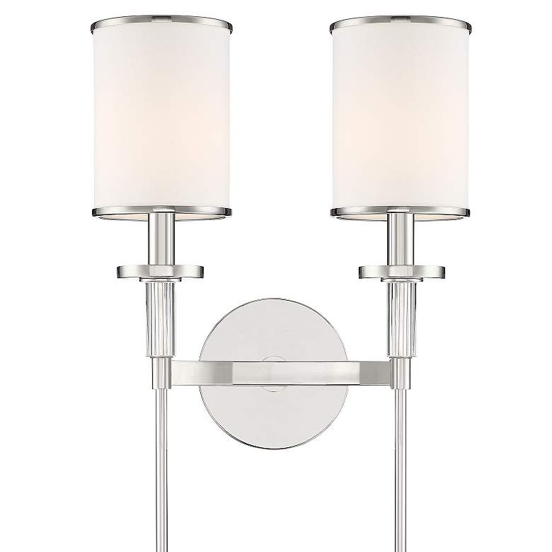 Image 2 Crystorama Hatfield 18 1/2"H Polished Nickel 2-Light Sconce more views