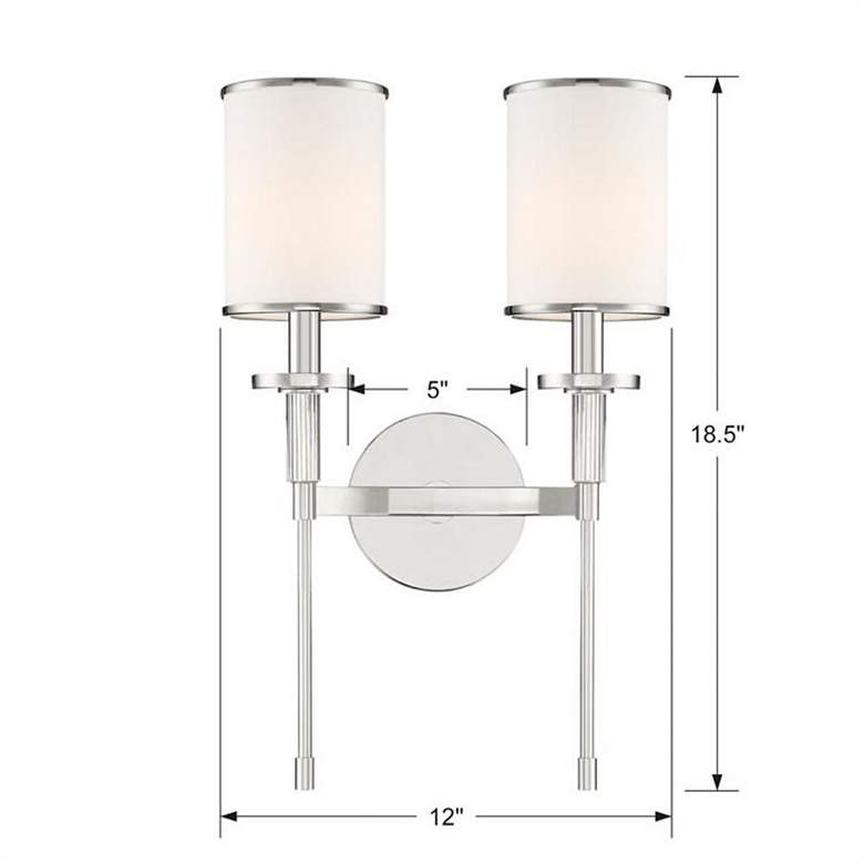 Image 4 Crystorama Hatfield 18 1/2"H Polished Nickel 2-Light Sconce more views