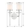 4_Crystorama Hatfield 18 1/2"H Polished Nickel 2-Light Sconce more views
