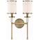 Crystorama Hatfield 18 1/2"H Vibrant Gold 2-Light Wall Sconce