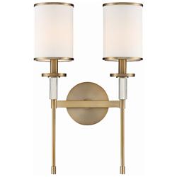 Crystorama Hatfield 18 1/2"H Vibrant Gold 2-Light Wall Sconce