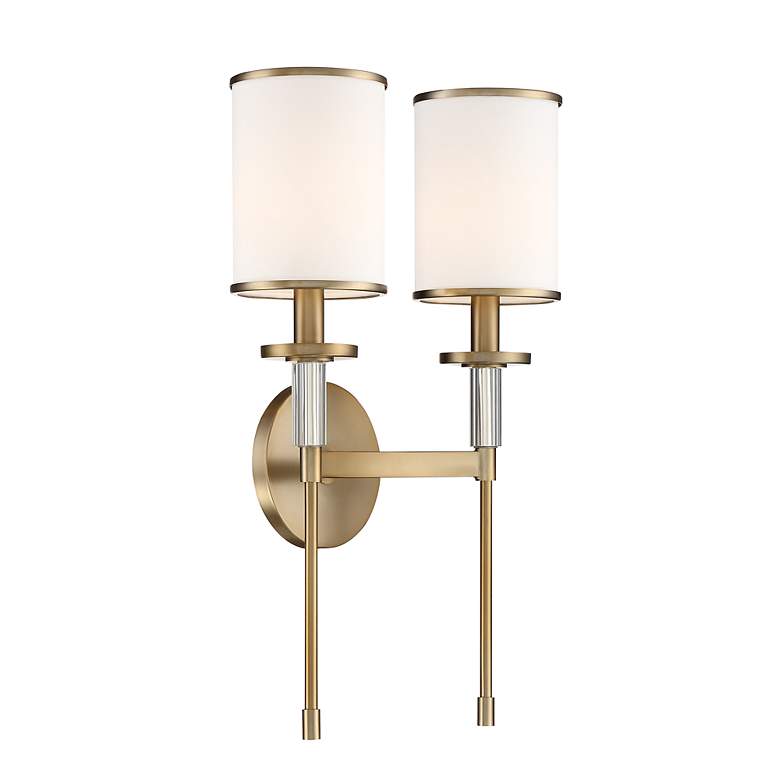 Image 2 Crystorama Hatfield 18 1/2"H Vibrant Gold 2-Light Wall Sconce more views