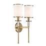 2_Crystorama Hatfield 18 1/2"H Vibrant Gold 2-Light Wall Sconce more views