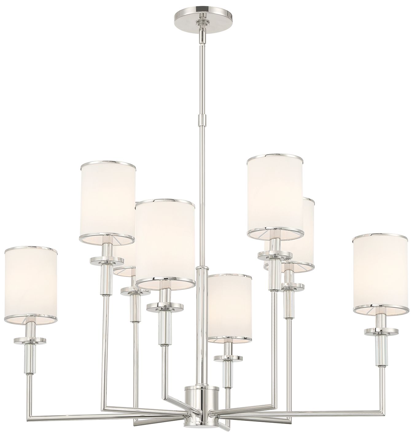 Crystorama Hatfield 33.25'' Polished Nickel Chandelier