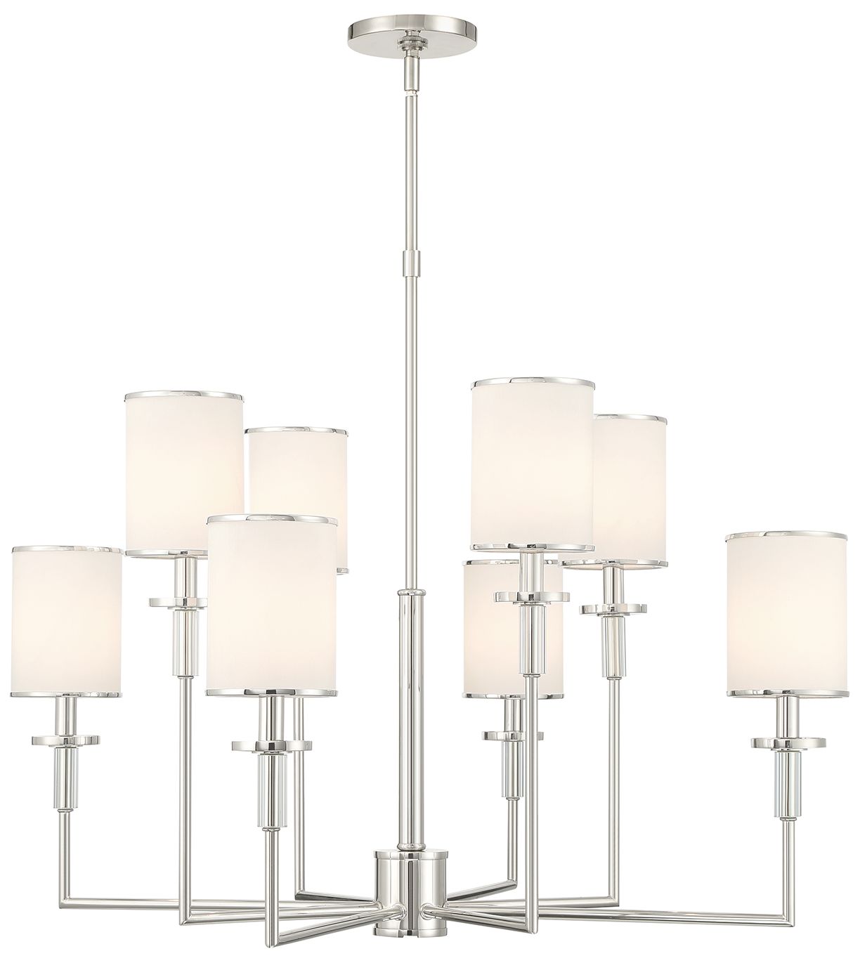 Image 4 Crystorama Hatfield 33.25'' Polished Nickel Chandelier more views