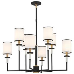 Crystorama Hatfield 33 1/4"W Black Forged 8-Light Chandelier