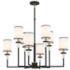 Crystorama Hatfield 33 1/4"W Black Forged 8-Light Chandelier