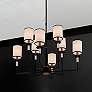 1_Crystorama Hatfield 33 1/4"W Black Forged 8-Light Chandelier