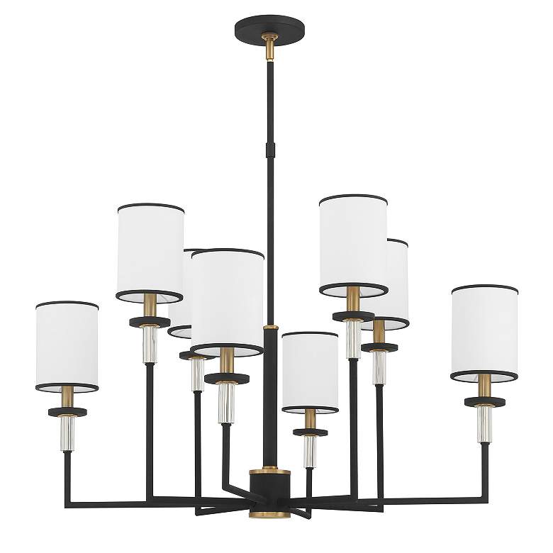 Image 3 Crystorama Hatfield 33 1/4"W Black Forged 8-Light Chandelier more views