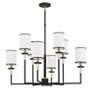 3_Crystorama Hatfield 33 1/4"W Black Forged 8-Light Chandelier more views