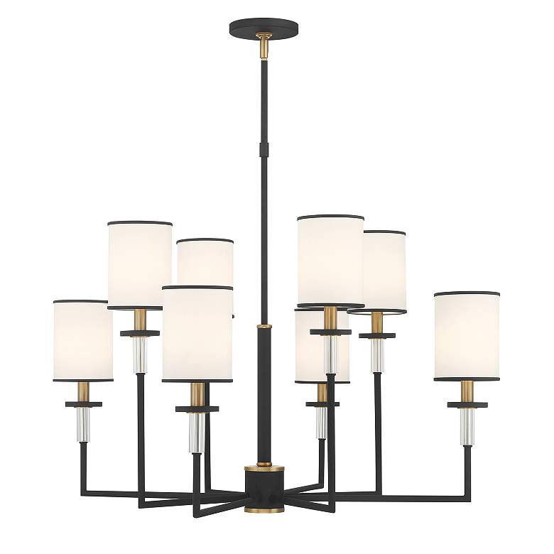 Image 4 Crystorama Hatfield 33 1/4"W Black Forged 8-Light Chandelier more views