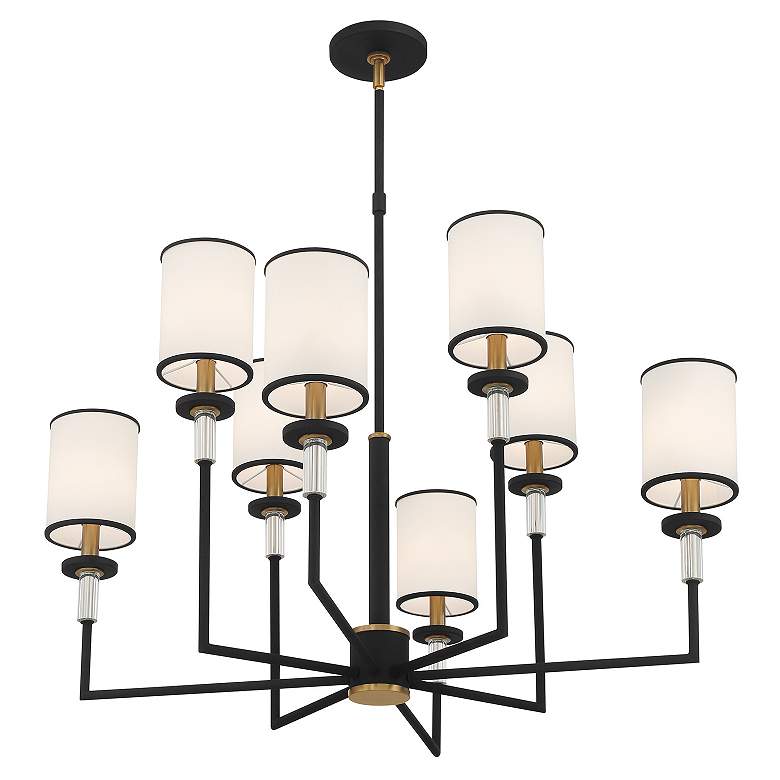 Image 5 Crystorama Hatfield 33 1/4"W Black Forged 8-Light Chandelier more views