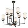 5_Crystorama Hatfield 33 1/4"W Black Forged 8-Light Chandelier more views