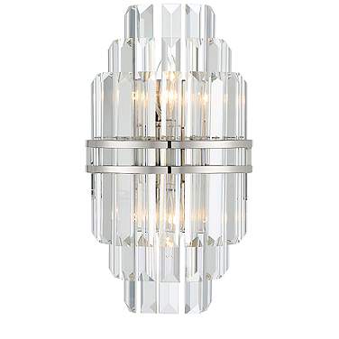 Crystorama Hayes 14 1/4" High Polished Nickel Wall Sconce