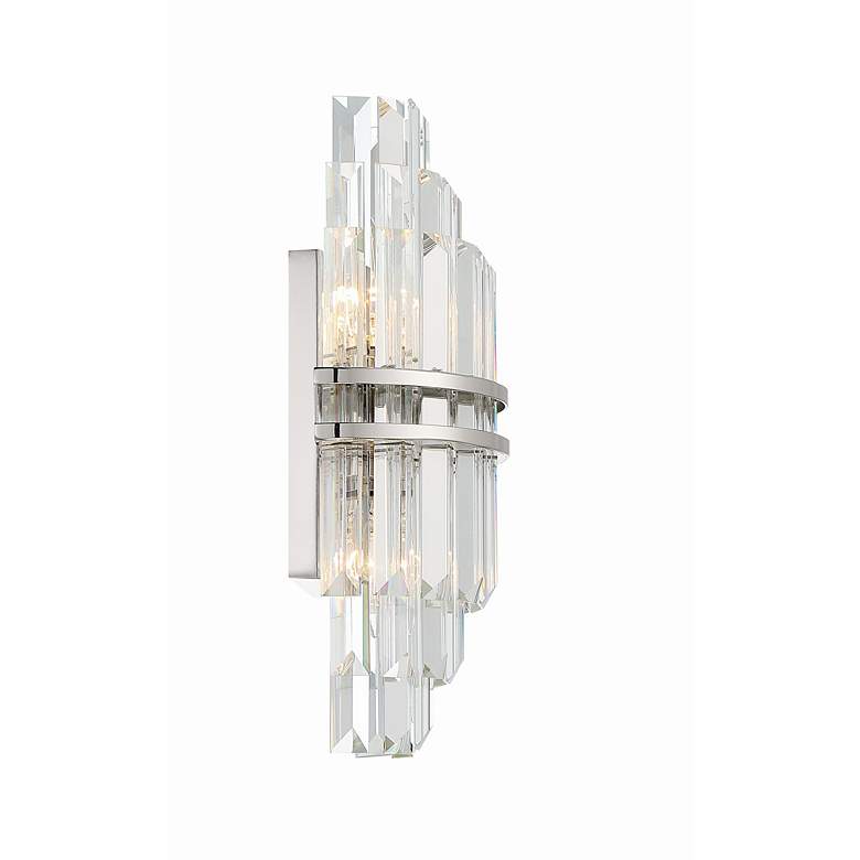 Image 2 Crystorama Hayes 14 1/4" High Polished Nickel Wall Sconce more views