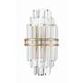 Thumbnail2 of Crystorama Hayes 14 1/4"H Aged Brass 2-Light Wall Sconce more views