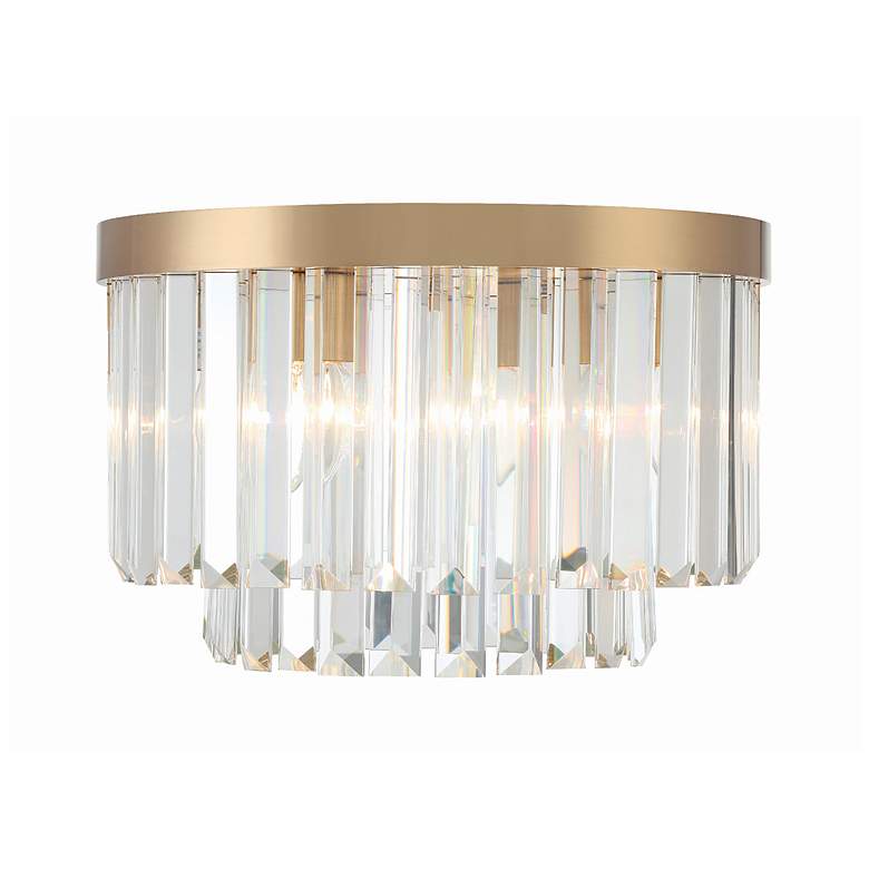 Image 2 Crystorama Hayes 16" Wide Aged Brass Ceiling Light