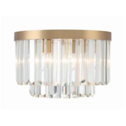 Crystorama Hayes 16" Wide Aged Brass Ceiling Light