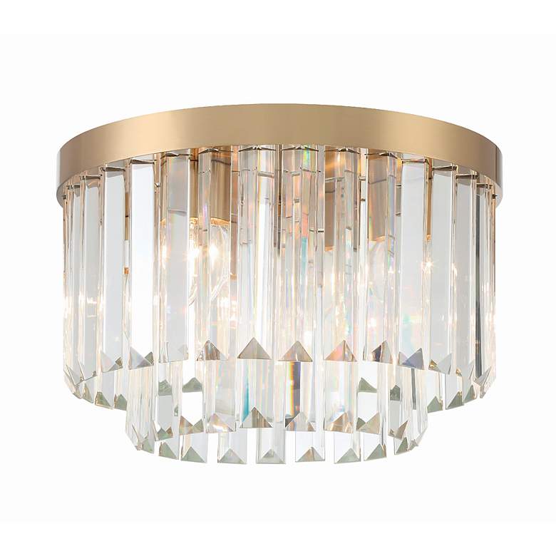 Image 3 Crystorama Hayes 16" Wide Aged Brass Ceiling Light more views