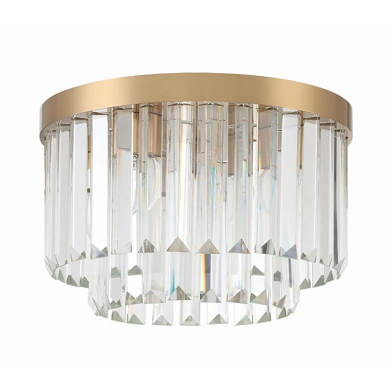 Image 4 Crystorama Hayes 16" Wide Aged Brass Ceiling Light more views