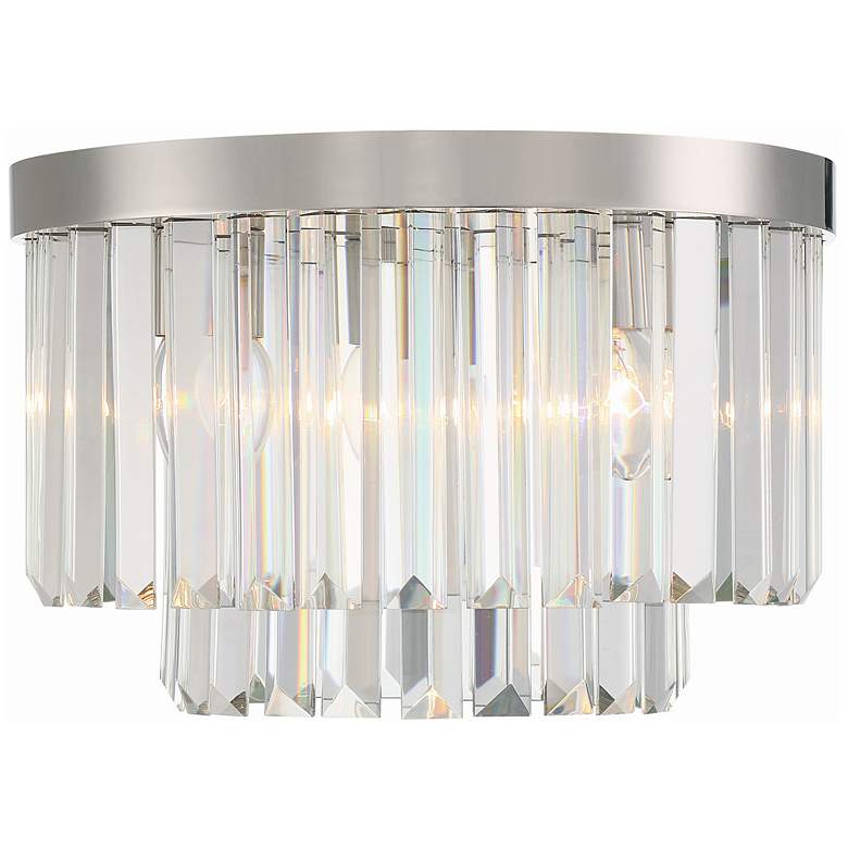 Image 1 Crystorama Hayes 16" Wide Polished Nickel Ceiling Light