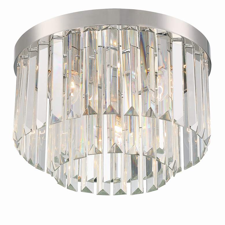 Image 4 Crystorama Hayes 16" Wide Polished Nickel Ceiling Light more views