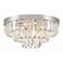 Crystorama Hayes 18" Wide Polished Nickel Crystal Ceiling Light