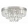 3_Crystorama Hayes 18" Wide Polished Nickel Crystal Ceiling Light more views