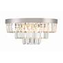 4_Crystorama Hayes 18" Wide Polished Nickel Crystal Ceiling Light more views