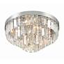 5_Crystorama Hayes 18" Wide Polished Nickel Crystal Ceiling Light more views