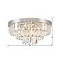7_Crystorama Hayes 18" Wide Polished Nickel Crystal Ceiling Light more views